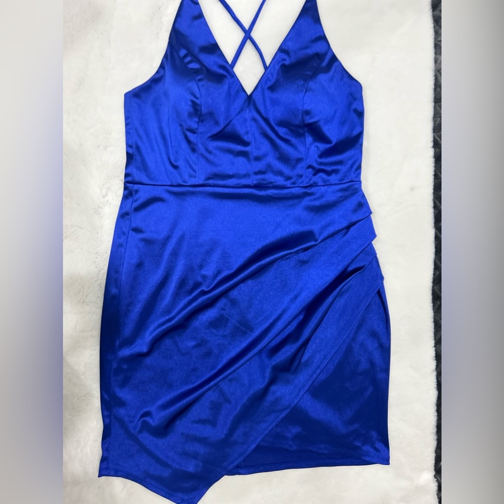 (Junior) Beautiful Pear Culture V-Neck Faux Wrap Dress